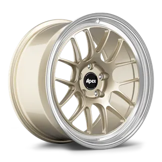 Apex ML-7RT Wheel 19x9.5 ET22 (5x120 / 72.56) - Machined Lip - Gloss Motorsport Gold